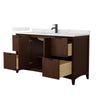Custom image for Dark Walnut with Matte Black Trim / Giotto Quartz / No Mirror