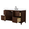 Custom image for Dark Walnut with Matte Black Trim / White Quartz / No Mirror