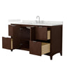 Custom image for Dark Walnut with Brushed Nickel Trim / Giotto Quartz / No Mirror
