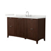 Custom image for Dark Walnut with Brushed Nickel Trim / Giotto Quartz / No Mirror