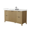 Custom image for Natural Oak with Matte Black Trim / Giotto Quartz / No Mirror