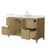 Custom image for Natural Oak with Brushed Nickel Trim / Giotto Quartz / No Mirror