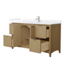 Custom image for Natural Oak with Brushed Nickel Trim / White Cultured Marble / No Mirror
