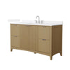 Custom image for Natural Oak with Brushed Nickel Trim / White Cultured Marble / No Mirror