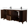 Custom image for Dark Walnut with Matte Black Trim / Carrara Cultured Marble / No Mirror