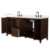 Custom image for Dark Walnut with Matte Black Trim / Carrara Cultured Marble / No Mirror