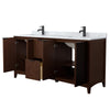 Custom image for Dark Walnut with Matte Black Trim / White Carrara Marble / No Mirror