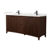 Custom image for Dark Walnut with Matte Black Trim / Giotto Quartz / No Mirror