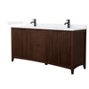 Custom image for Dark Walnut with Matte Black Trim / White Cultured Marble / No Mirror