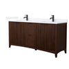 Custom image for Dark Walnut with Matte Black Trim / White Quartz / No Mirror