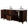 Custom image for Dark Walnut with Matte Black Trim / White Quartz / No Mirror