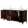 Custom image for Dark Walnut with Brushed Nickel Trim / Carrara Cultured Marble / No Mirror