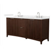 Custom image for Dark Walnut with Brushed Nickel Trim / Carrara Cultured Marble / No Mirror