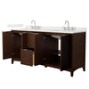 Custom image for Dark Walnut with Brushed Nickel Trim / Giotto Quartz / No Mirror