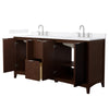 Custom image for Dark Walnut with Brushed Nickel Trim / White Quartz / No Mirror
