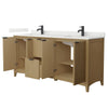 Custom image for Natural Oak with Matte Black Trim / Giotto Quartz / No Mirror