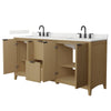 Custom image for Natural Oak with Matte Black Trim / Giotto Quartz / No Mirror