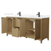 Custom image for Natural Oak with Matte Black Trim / White Quartz / No Mirror
