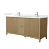 Custom image for Natural Oak with Brushed Nickel Trim / Carrara Cultured Marble / No Mirror