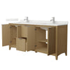 Custom image for Natural Oak with Brushed Nickel Trim / Giotto Quartz / No Mirror