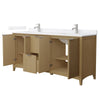 Custom image for Natural Oak with Brushed Nickel Trim / White Cultured Marble / No Mirror