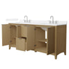 Custom image for Natural Oak with Brushed Nickel Trim / White Cultured Marble / No Mirror