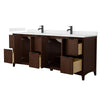Custom image for Dark Walnut with Matte Black Trim / Carrara Cultured Marble / No Mirror