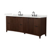 Custom image for Dark Walnut with Matte Black Trim / Giotto Quartz / No Mirror