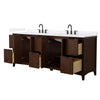 Custom image for Dark Walnut with Matte Black Trim / White Quartz / No Mirror