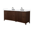Custom image for Dark Walnut with Matte Black Trim / White Quartz / No Mirror