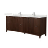 Custom image for Dark Walnut with Brushed Nickel Trim / Giotto Quartz / No Mirror