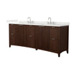 Custom image for Dark Walnut with Brushed Nickel Trim / Giotto Quartz / No Mirror