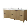 Custom image for Natural Oak with Matte Black Trim / Giotto Quartz / No Mirror