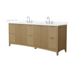 Custom image for Natural Oak with Brushed Nickel Trim / White Quartz / No Mirror