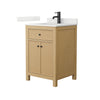 Custom image for Tanned Oak with Matte Black Trim / Giotto Quartz / No Mirror