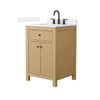 Custom image for Tanned Oak with Matte Black Trim / White Cultured Marble / No Mirror