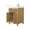 Custom image for Tanned Oak with Brushed Nickel Trim / White Cultured Marble / No Mirror