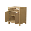 Custom image for Tanned Oak with Brushed Gold Trim / No Mirror