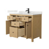 Custom image for Tanned Oak with Matte Black Trim / Giotto Quartz / No Mirror