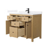 Custom image for Tanned Oak with Matte Black Trim / White Cultured Marble / No Mirror