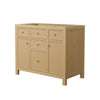 Custom image for Tanned Oak with Brushed Gold Trim / No Mirror