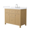 Custom image for Tanned Oak with Brushed Nickel Trim / White Cultured Marble / No Mirror