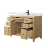 Custom image for Tanned Oak with Matte Black Trim / Giotto Quartz / No Mirror