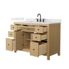 Custom image for Tanned Oak with Matte Black Trim / Giotto Quartz / No Mirror