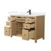 Custom image for Tanned Oak with Matte Black Trim / White Cultured Marble / No Mirror