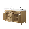 Custom image for Tanned Oak with Matte Black Trim / Carrara Cultured Marble / No Mirror