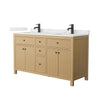 Custom image for Tanned Oak with Matte Black Trim / Giotto Quartz / No Mirror
