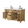 Custom image for Tanned Oak with Matte Black Trim / White Cultured Marble / No Mirror