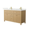 Custom image for Tanned Oak with Brushed Gold Trim / Giotto Quartz / No Mirror