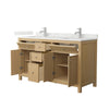 Custom image for Tanned Oak with Brushed Nickel Trim / Giotto Quartz / No Mirror